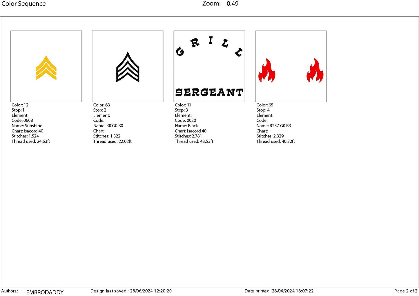 Machine Embroidery files, grill sergeant, embroidery files, gift idea PES, hus & more