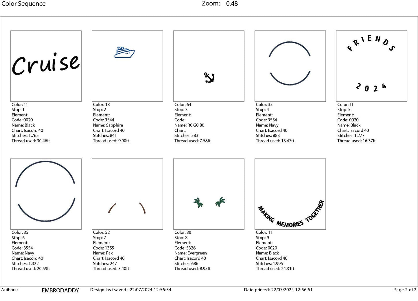 Machine Embroidery files, Friends Cruise 2024, memories together, PES, xxx, hus & more, embroidery files