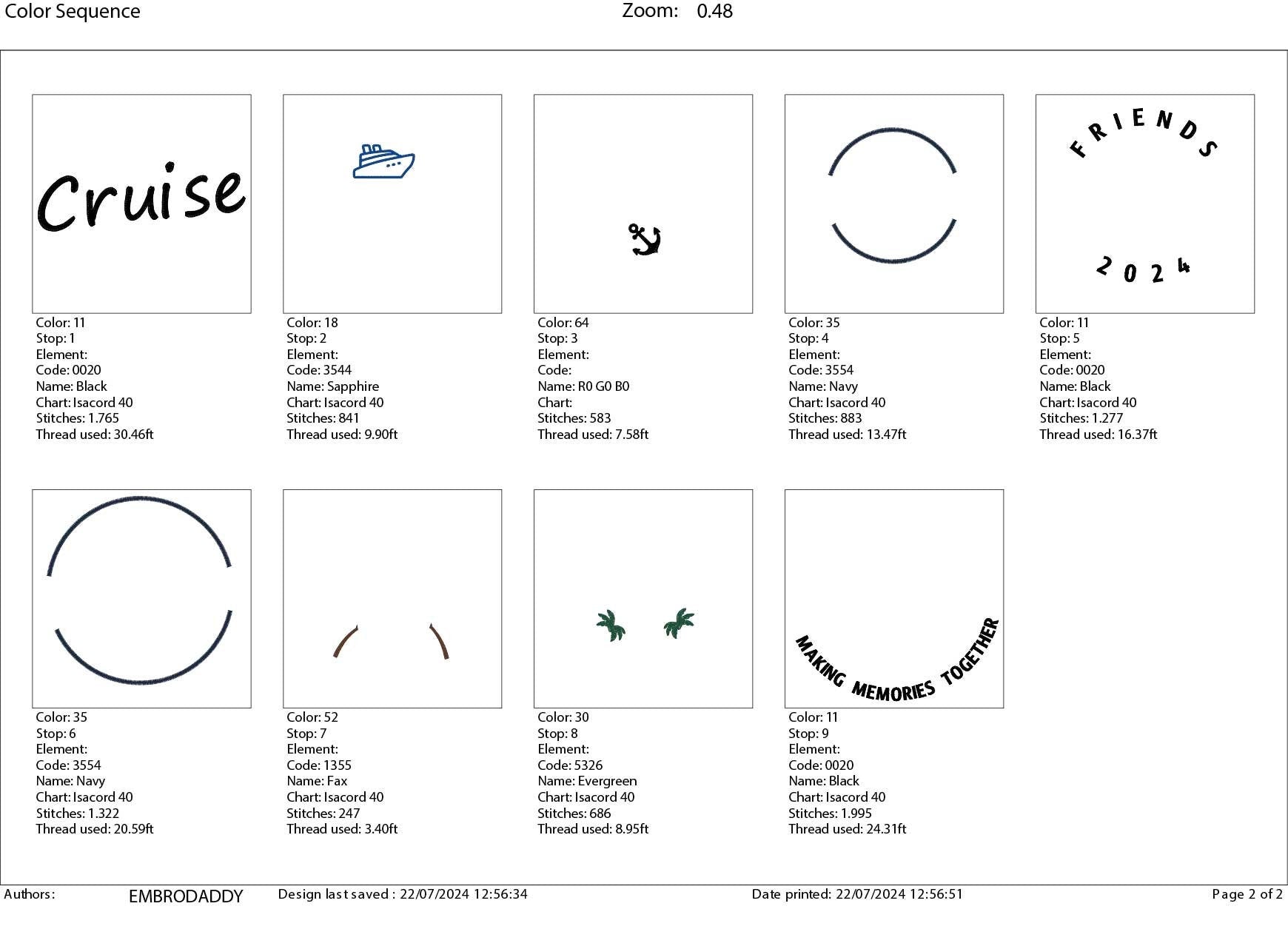 Machine Embroidery files, Friends Cruise 2024, memories together, PES, xxx, hus & more, embroidery files