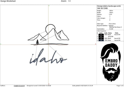 Machine Embroidery files, Idaho, DST, PES, xxx hus & more,