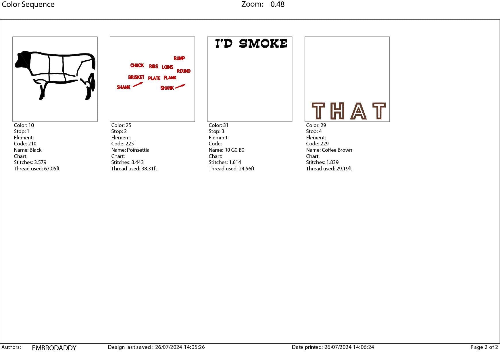 Machine Embroidery files, I'd smoke that, BBQ, grill, DST, PES, xxx, hus, dst & more