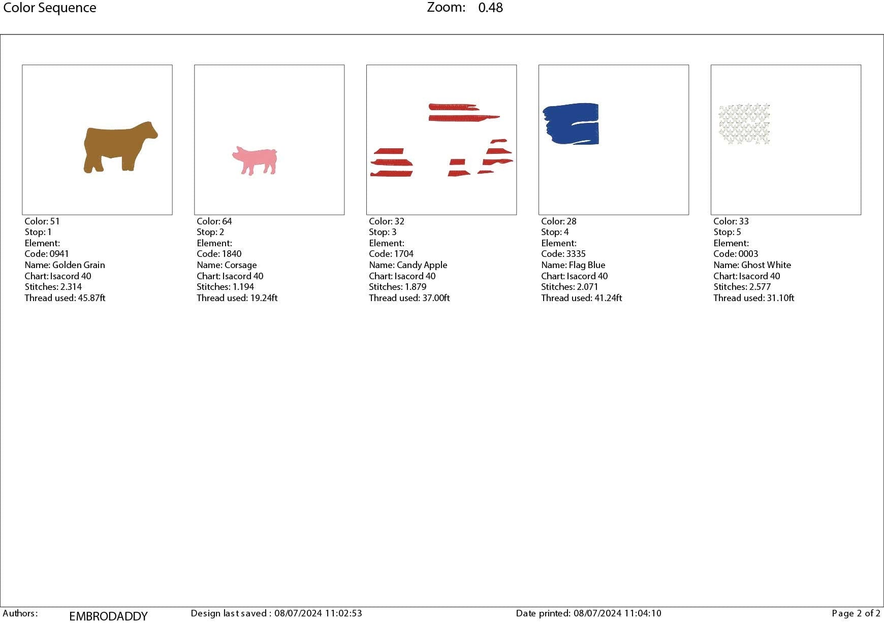 Machine Embroidery files, Usa flag, Show Livestock, Show flag pig and steer, PES, dst, xxx hus & more