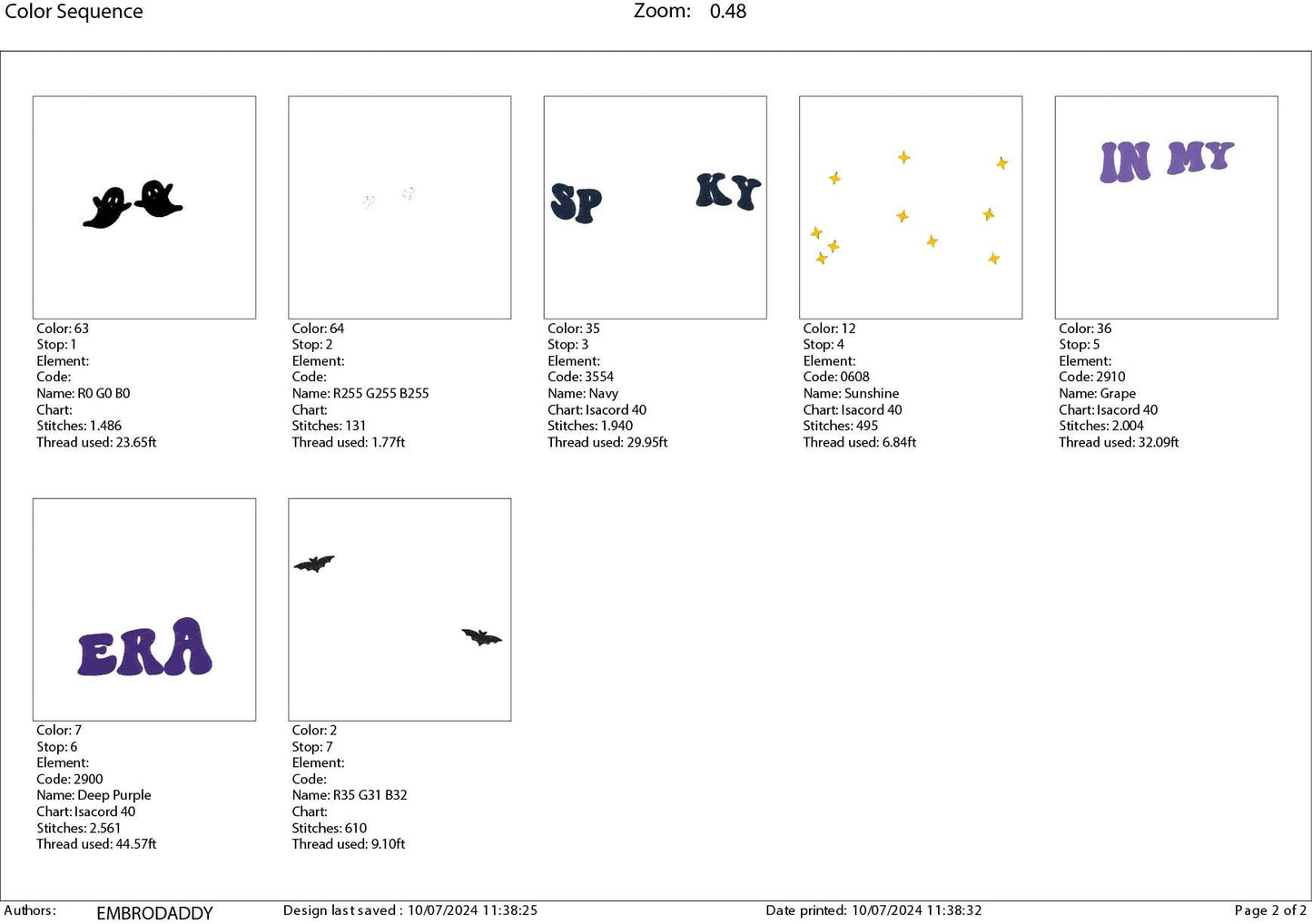 Machine Embroidery files, In my spooky era, Halloween, PES, DST, xxx, hus and more