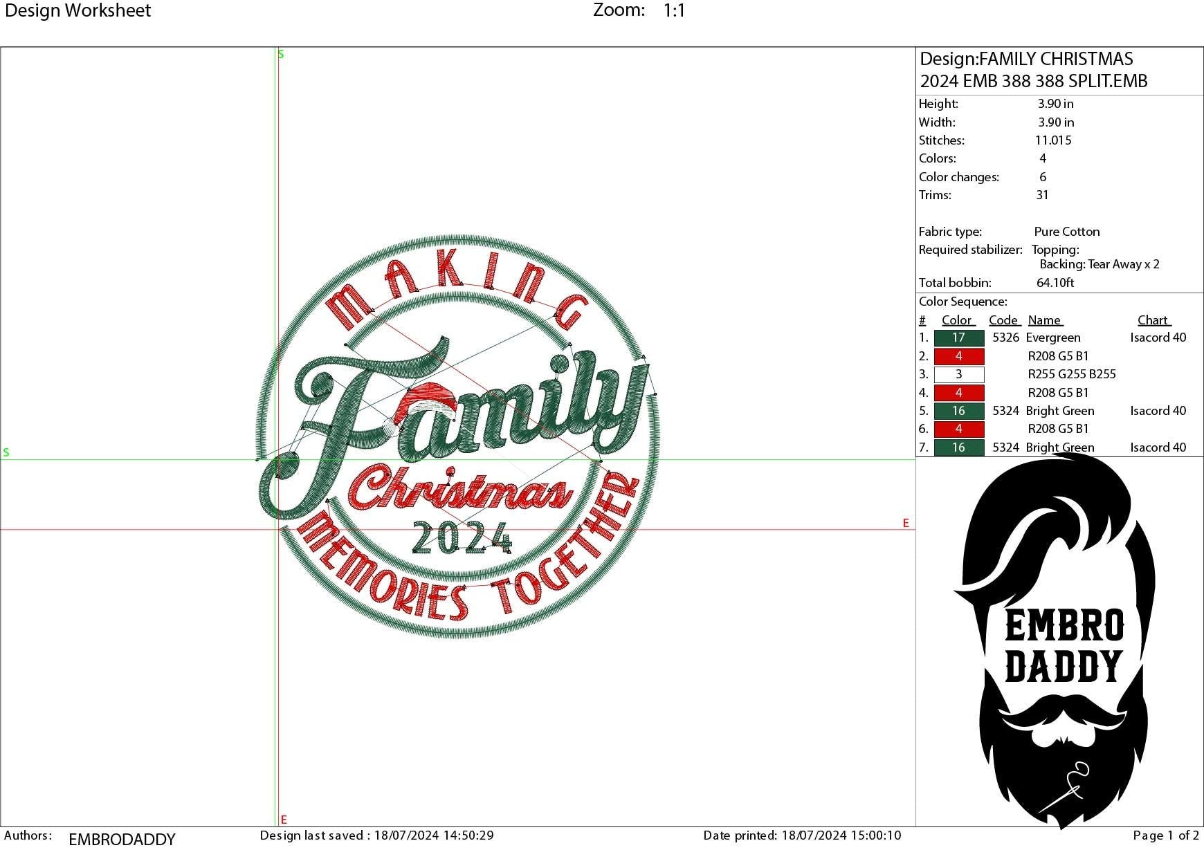 Machine Embroidery files, Family Christmas 2023 , PES, DST, xxx, hus and more