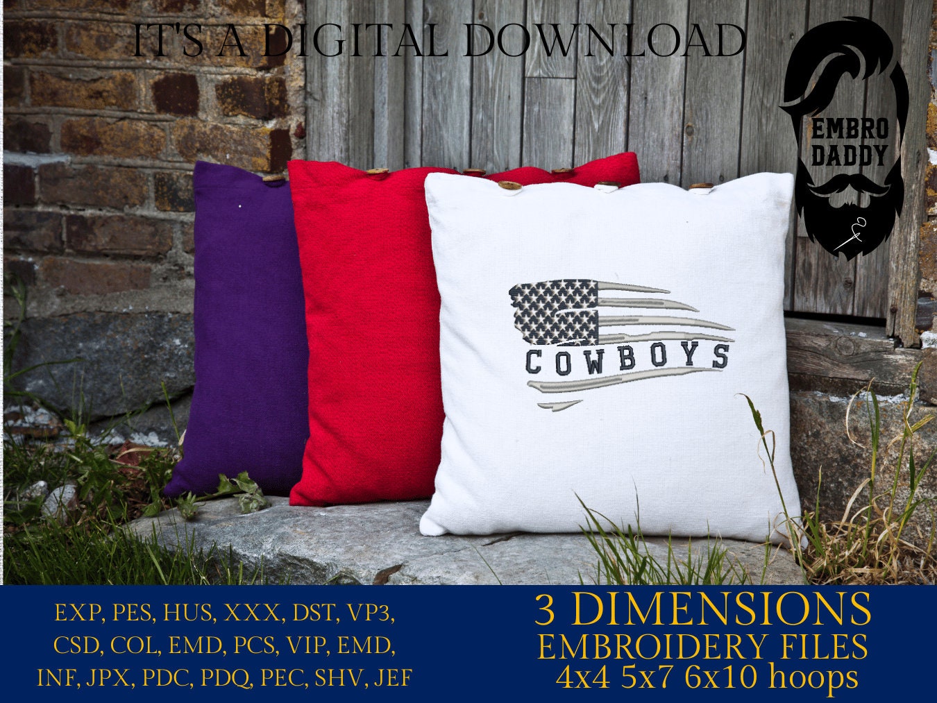Machine Embroidery files, American Flag, cowboys, PES, dst, xxx hus & more