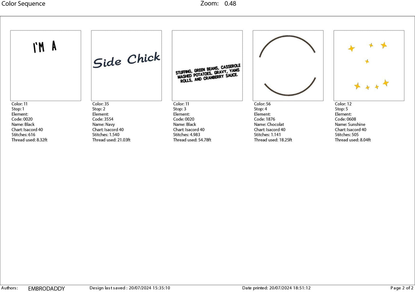 Machine embroidery files, I'm A Side Chick, Funny, Thanksgiving, PES, DST, hus & more