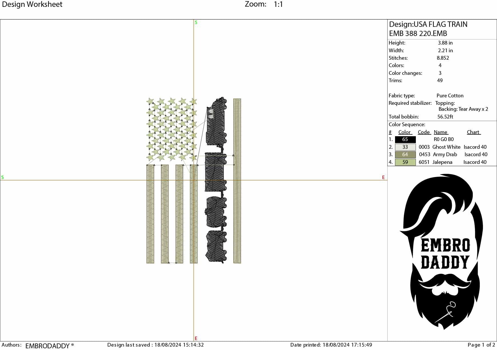 Machine Embroidery files, Train American Flag, Railroad, Conductor, Train, PES, dst, xxx hus & more