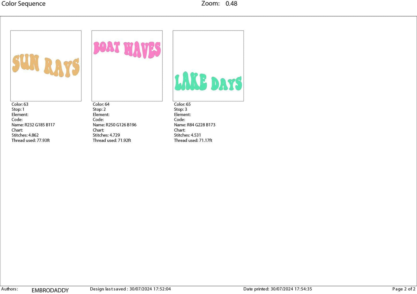 Machine Embroidery files, boat waves, sun rays, lake days, PES, DST, xxx, hus & more