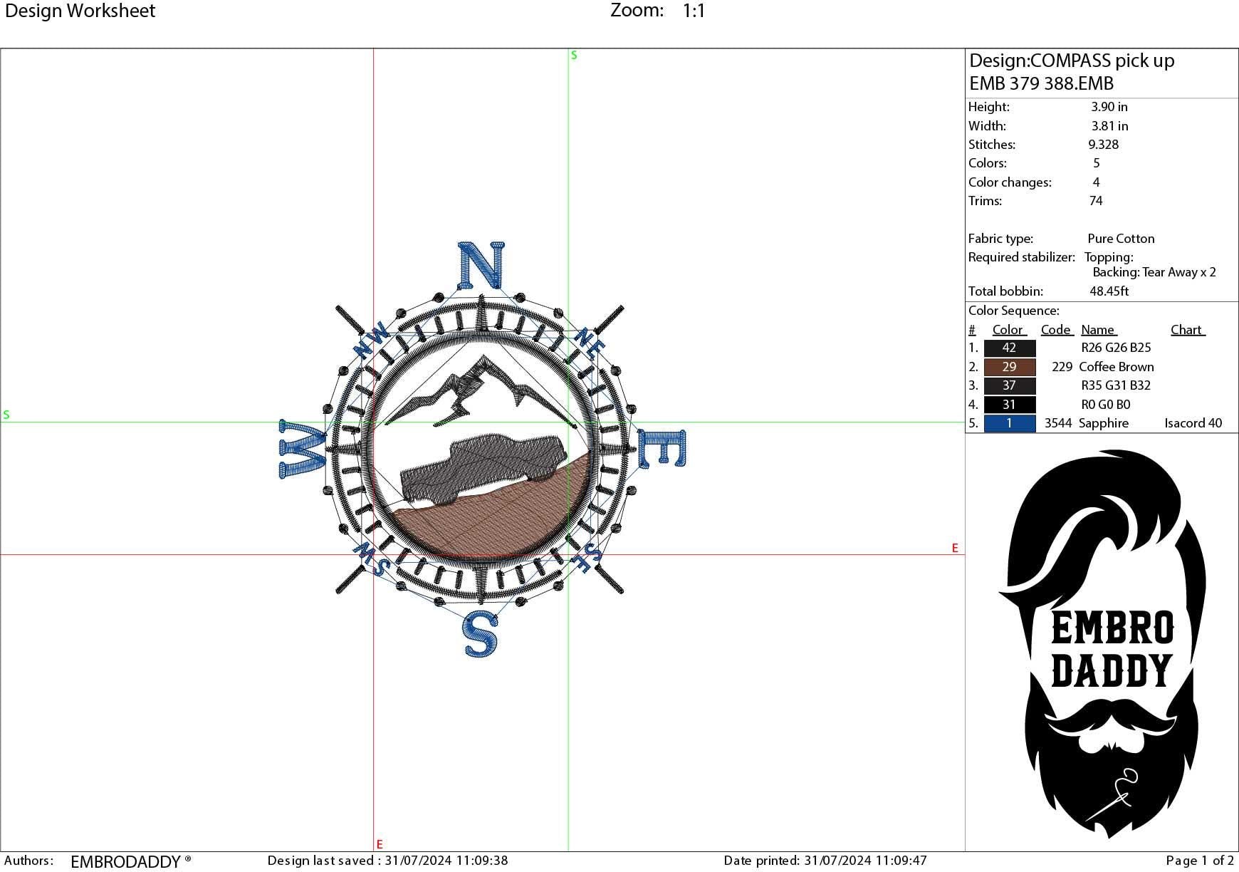 Machine Embroidery files, Off road car, Pick Up, Compass, PES, xxx, hus & more