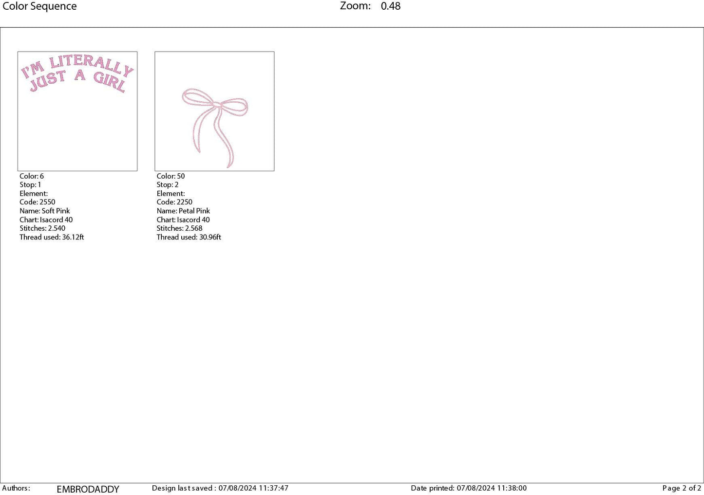 Machine Embroidery files, I'm literally just a girl, DST, PES, xxx, hus & more