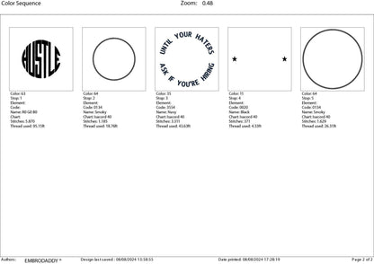 Machine Embroidery files, Hustle Until Your Haters Ask If You're Hiring, PES, xxx, hus & more