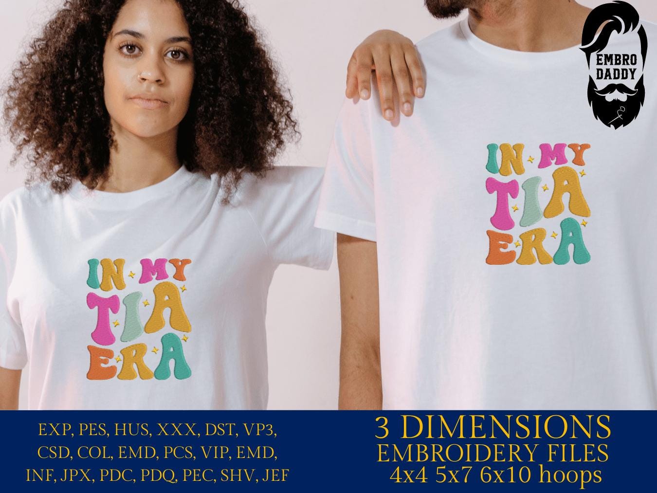 Machine Embroidery files, I'm in my tia era, embroidery files, PES, xxx, hus & more, embroidery files