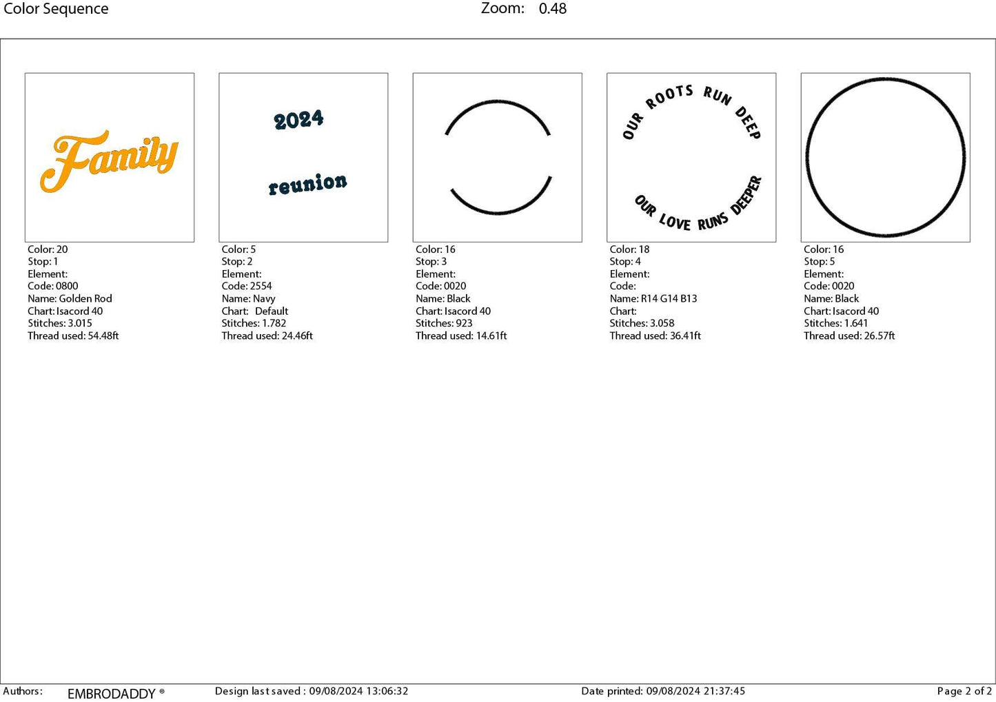 Machine Embroidery files, Family Reunion 2024, our roots run deep, our love runs deeper, DST, PES, xxx, hus & more