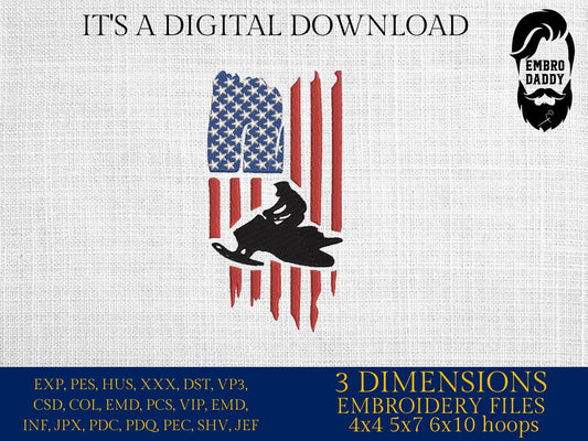 Machine Embroidery files, USA flag, snowmobile, PES, DST, xxx, hus & more