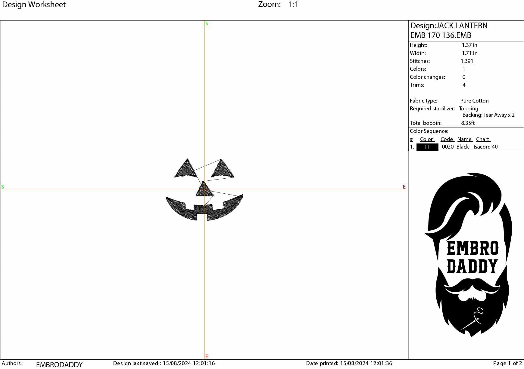 Machine Embroidery files, Jack O Lantern Face, Pumpkin Face Pattern, Halloween, Trick or Treat, Scary Pumpkin, PES, DST, xxx, hus and more