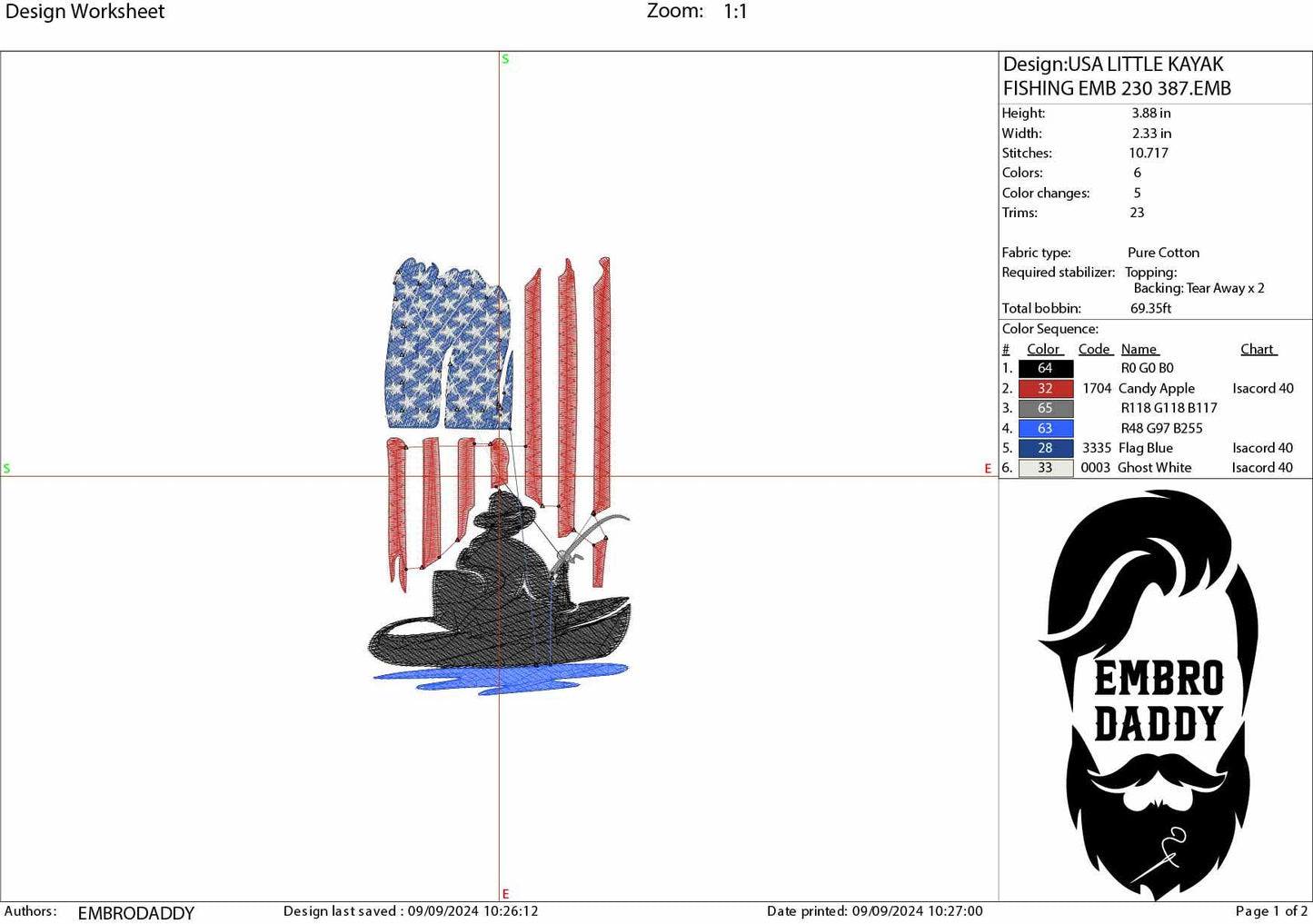 Machine Embroidery files, US Kayak Fishing, Kayaking, Fishing, Angling, PES, DST, xxx, hus & more