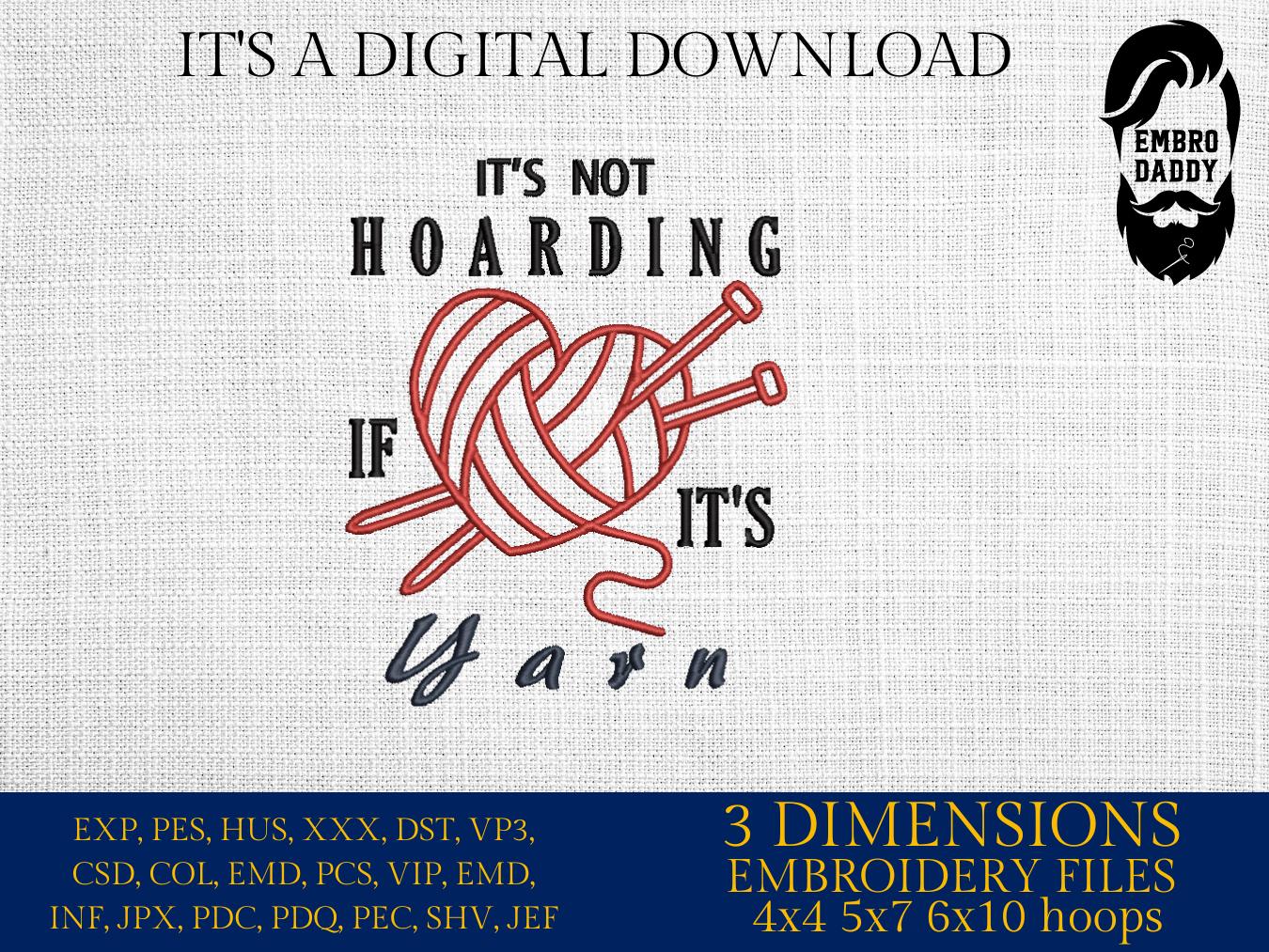 Machine Embroidery files, it's not hoarding if it's Yarn, PES, DST, xxx, hus & more