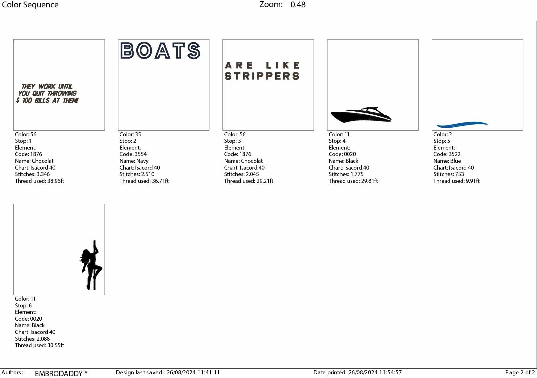 Machine Embroidery files, Boats Are Like Strippers They Work Until You Quit, funny, PES, xxx, hus & more, embroidery files