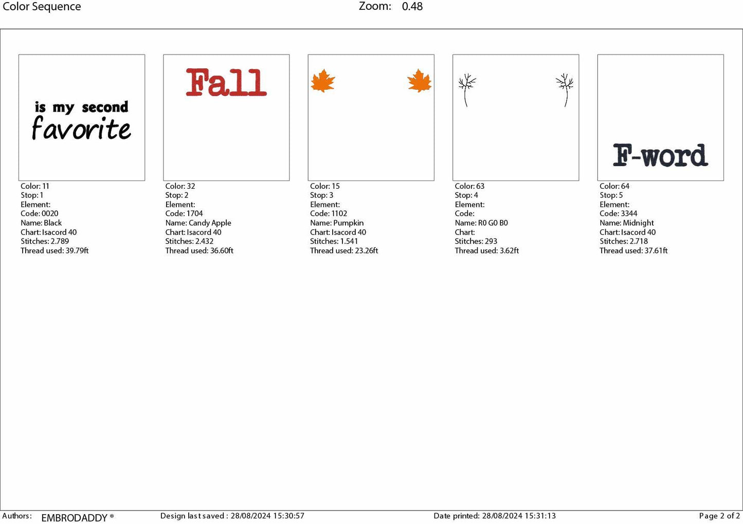 Machine Embroidery files, Fall Is My Secod Favorite F Word, Funny Fall, Adult Humour Fall, Hello Fall, Autumn PES, DST, xxx, hus & more