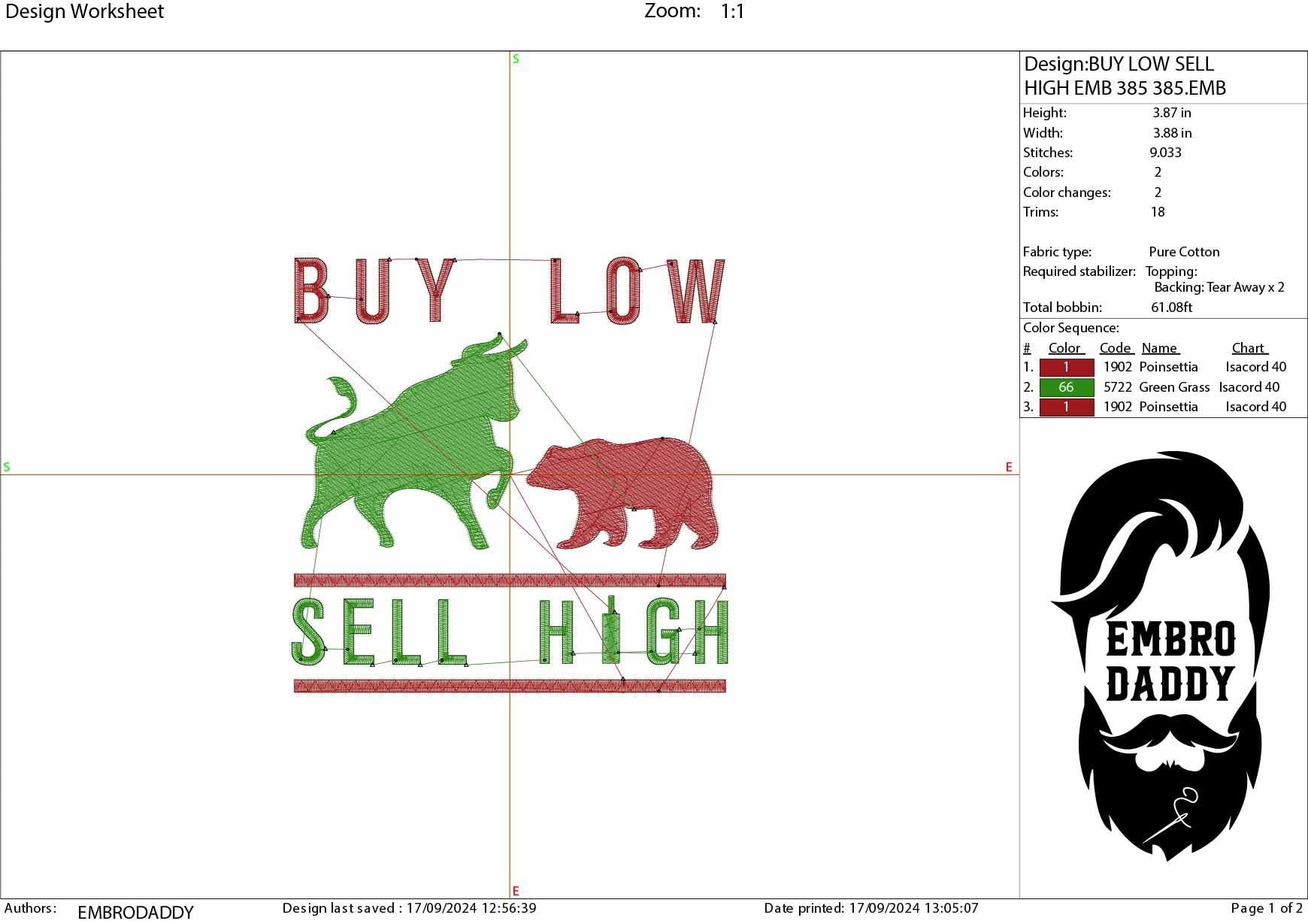 Machine Embroidery, buy low sell high, Bull and Bear Trading, Bitcoin, Trader, Crypto Cricut, Cryptocurrency PES, DST, xxx, hus & more