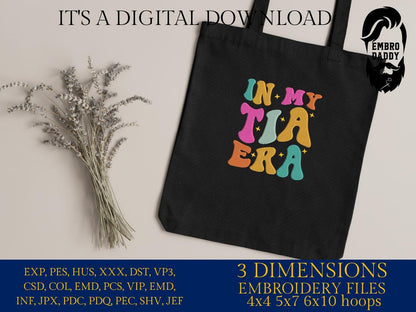 Machine Embroidery files, I'm in my tia era, embroidery files, PES, xxx, hus & more, embroidery files