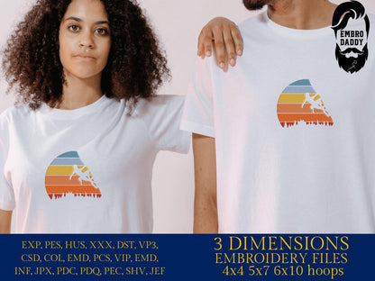 Machine Embroidery files, climber sunset, climbers, PES, DST, xxx, hus & more