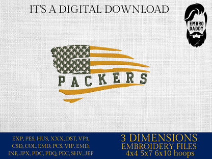 Machine Embroidery files, American Flag, football team, PES, dst, xxx hus & more
