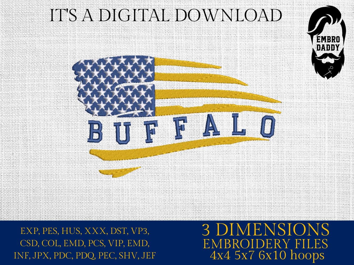 Machine Embroidery files, American Flag, buffalo, PES, dst, xxx hus & more