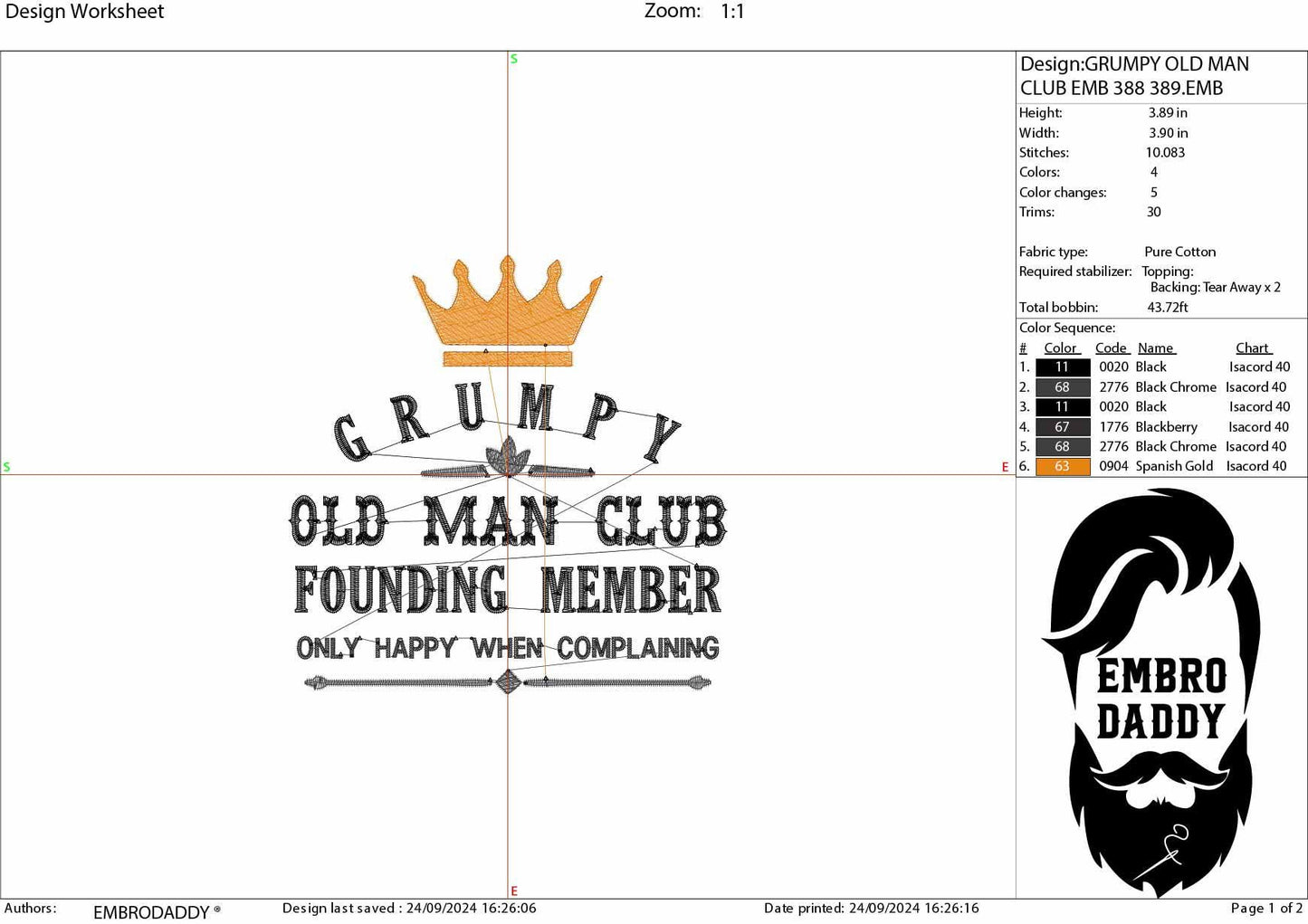 Machine Embroidery files, Grumpy, old man club, funny, PES, dst, xxx hus & more