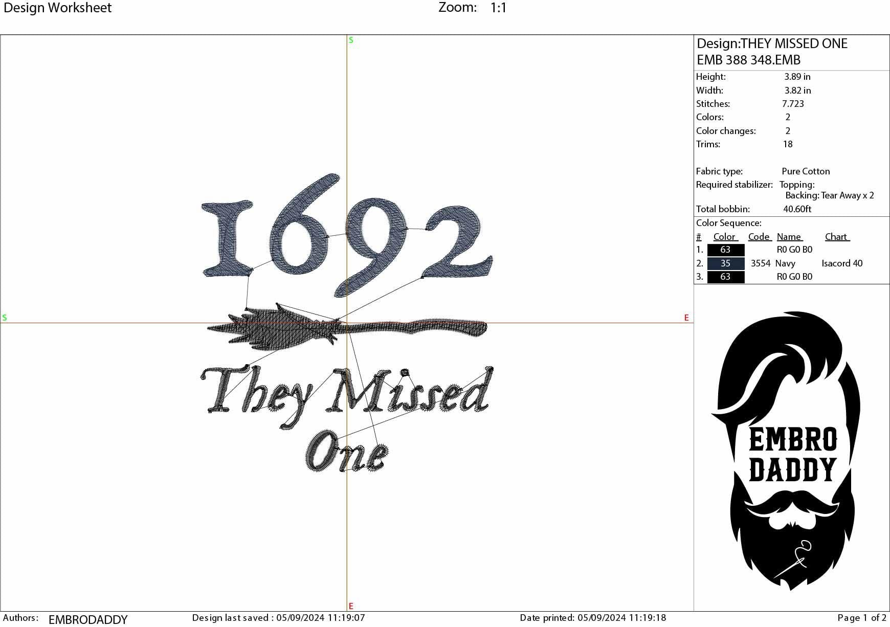 Machine Embroidery, 1692 they missed one, Witch, Halloween Feminism, PES, DST, xxx, hus and more
