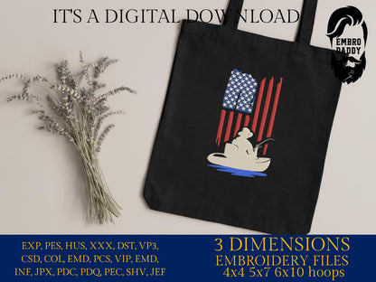 Machine Embroidery files, US Kayak Fishing, Kayaking, Fishing, Angling, PES, DST, xxx, hus & more