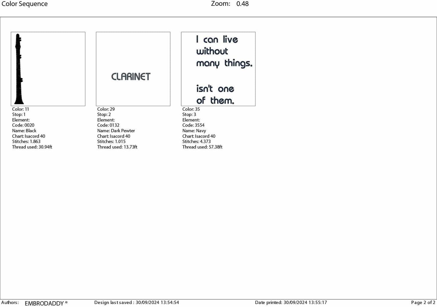 Machine Embroidery files, clarinet, PES, xxx, hus & more