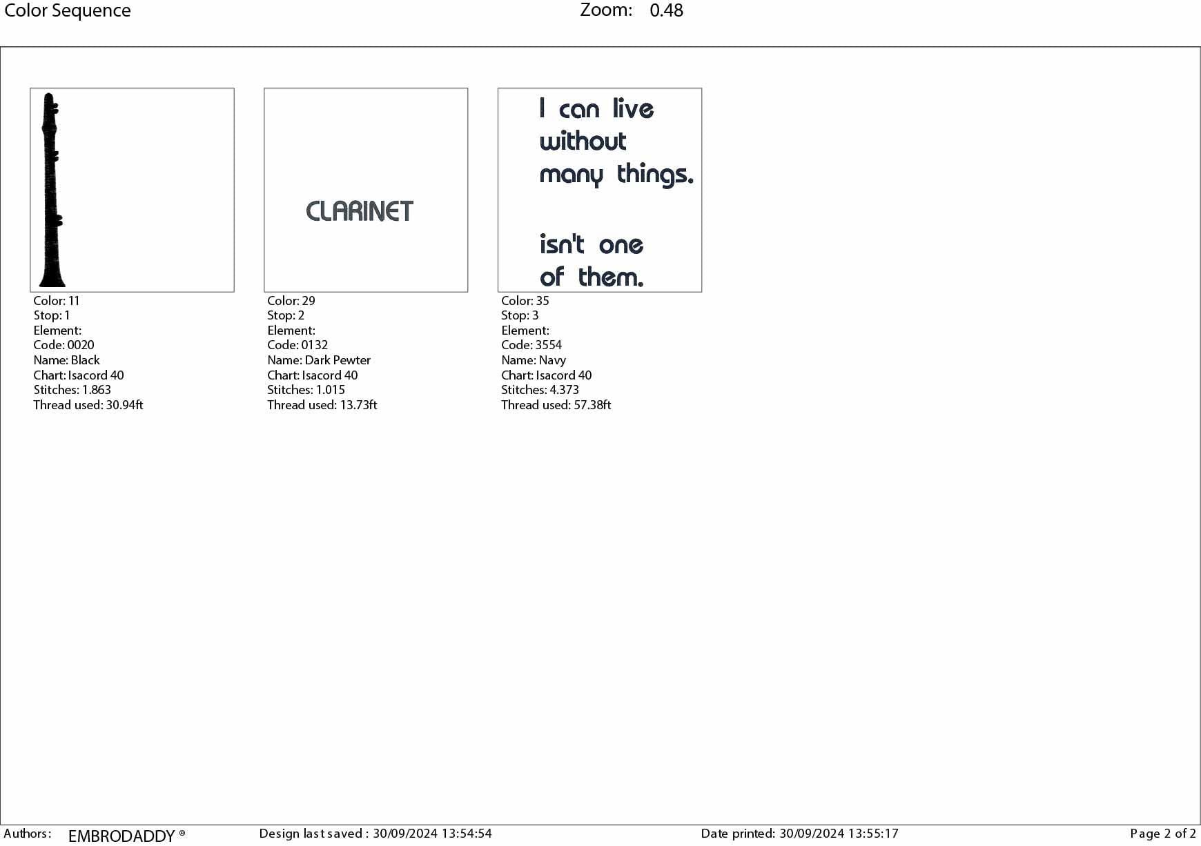 Machine Embroidery files, clarinet, PES, xxx, hus & more