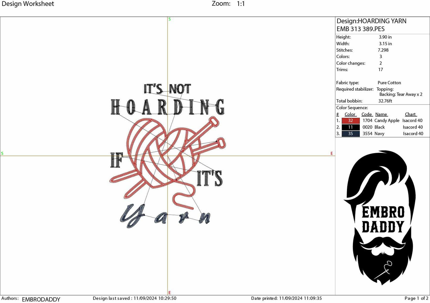 Machine Embroidery files, it's not hoarding if it's Yarn, PES, DST, xxx, hus & more