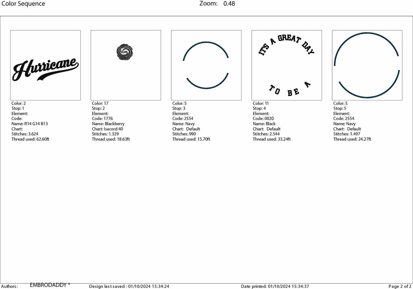 Machine Embroidery files, It's a Great Day To Be A Hurricane, PES, xxx, hus & more, embroidery files