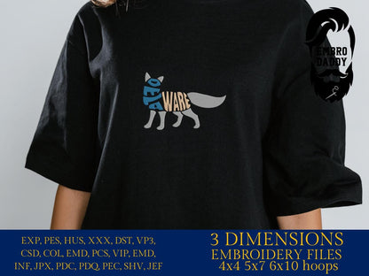 Machine Embroidery files, Delaware, grey fox, DST, PES, xxx hus & more,