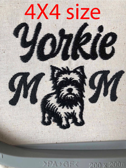 Machine embroidery files, Yorkie mom era, Embroidery Pattern File in PES, DST, hus & more