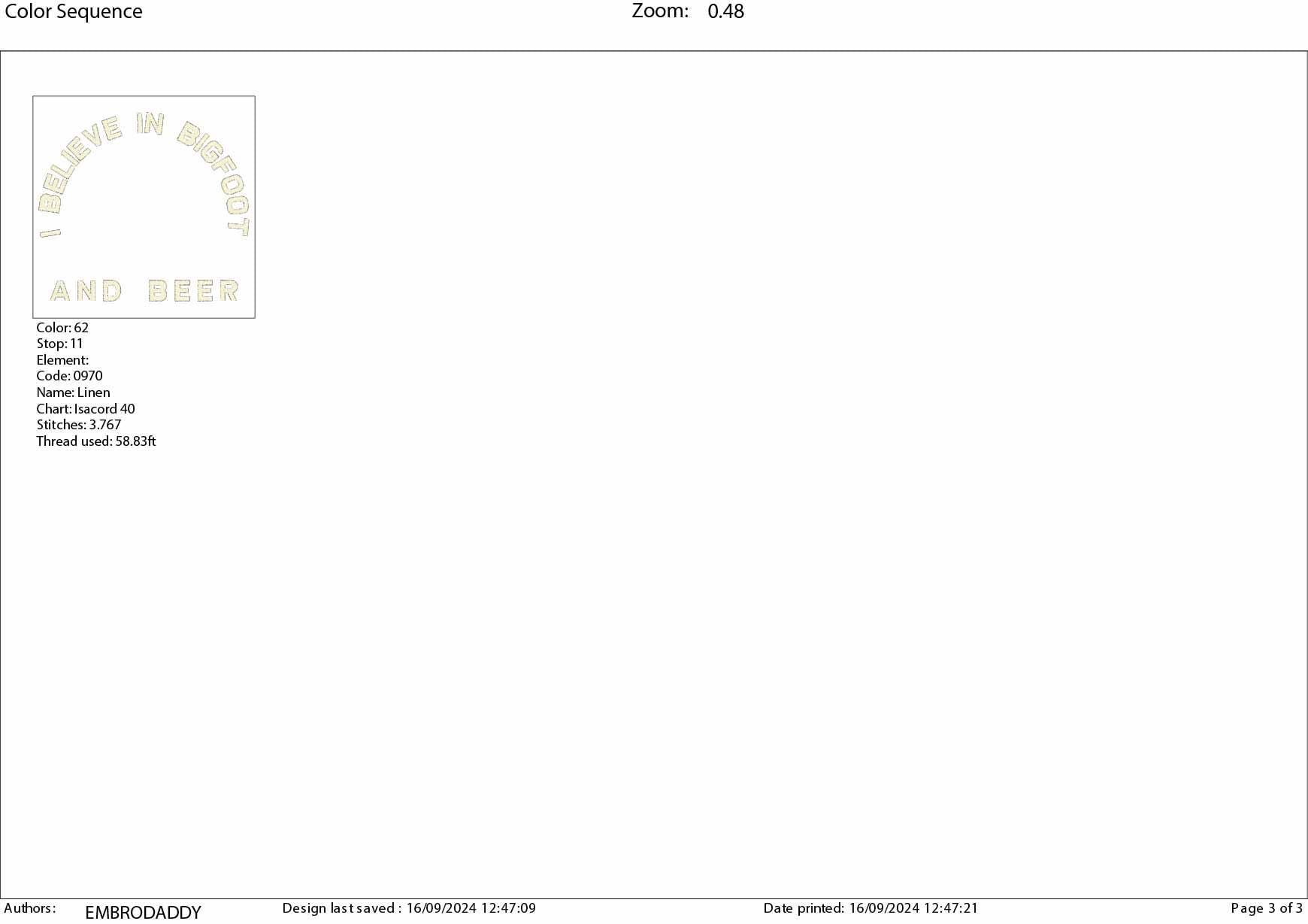 Machine Embroidery files, I believe in bigfoot and beer, PES, xxx, hus & more