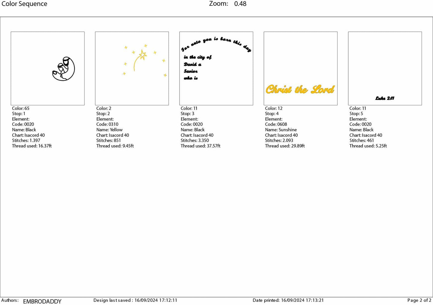 Machine Embroidery files, for unto you is born this day, PES, DST, xxx, hus and more