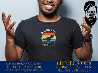 Machine Embroidery files, Dinosaur Trainer, PES, xxx, hus & more