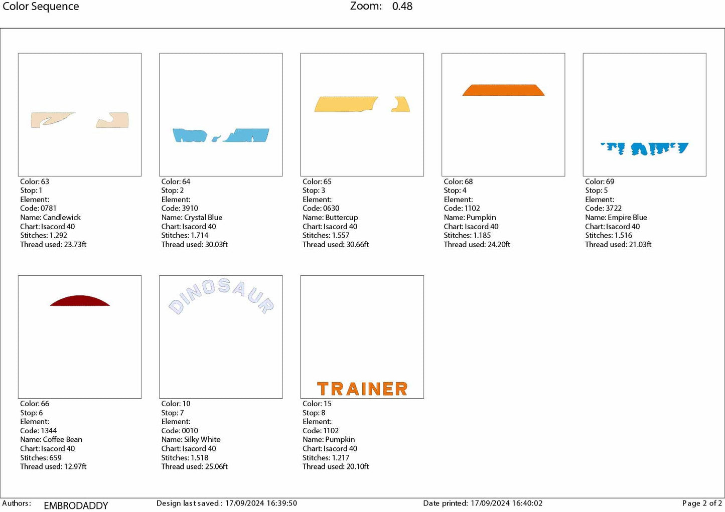 Machine Embroidery files, Dinosaur Trainer, PES, xxx, hus & more