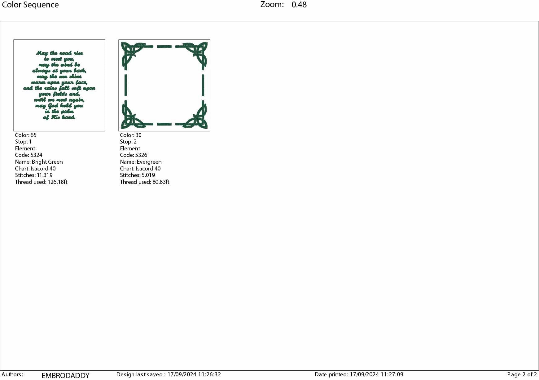 Machine Embroidery files, Irish Blessing, DST, PES, xxx, hus & more