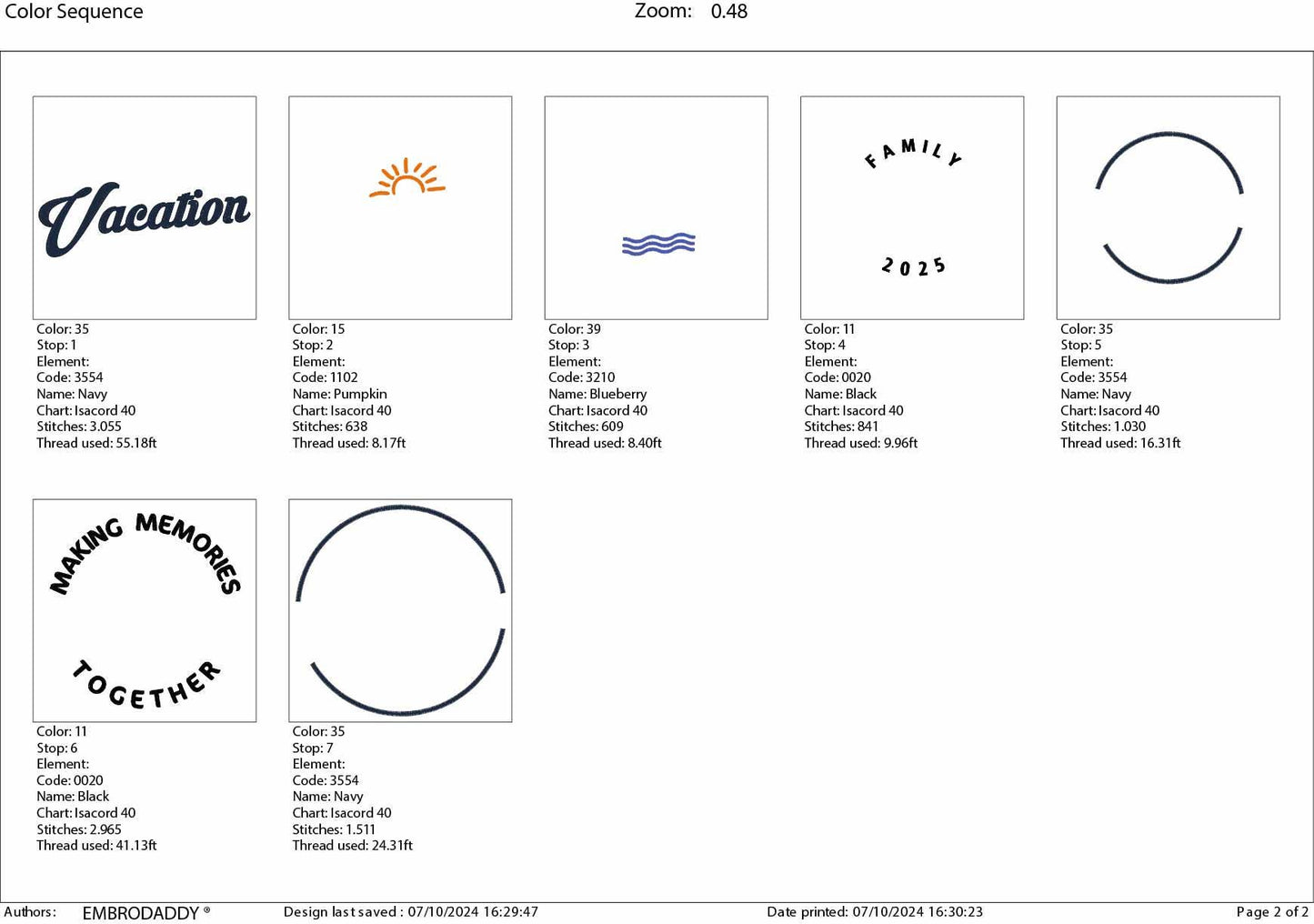 Machine Embroidery files, Family Vacation 2025, PES, xxx, hus & more, embroidery files