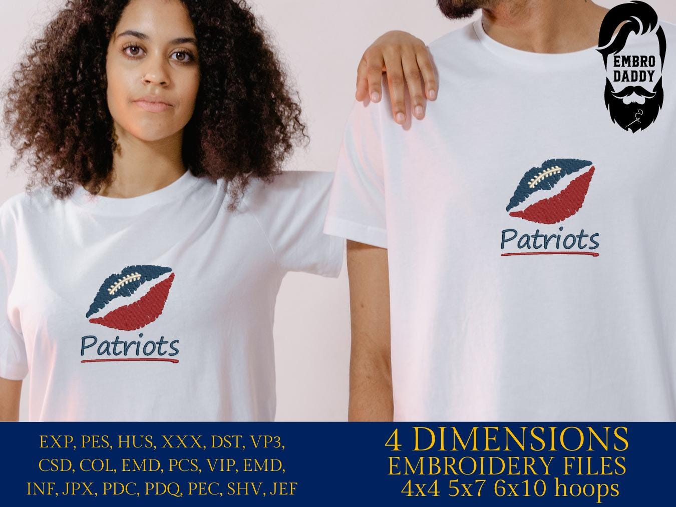 Machine Embroidery, Patriots, football, PES, xxx, dst, hus & more