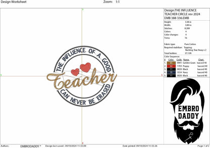 Machine Embroidery files, influence of a good teacher, PES, xxx, hus & more