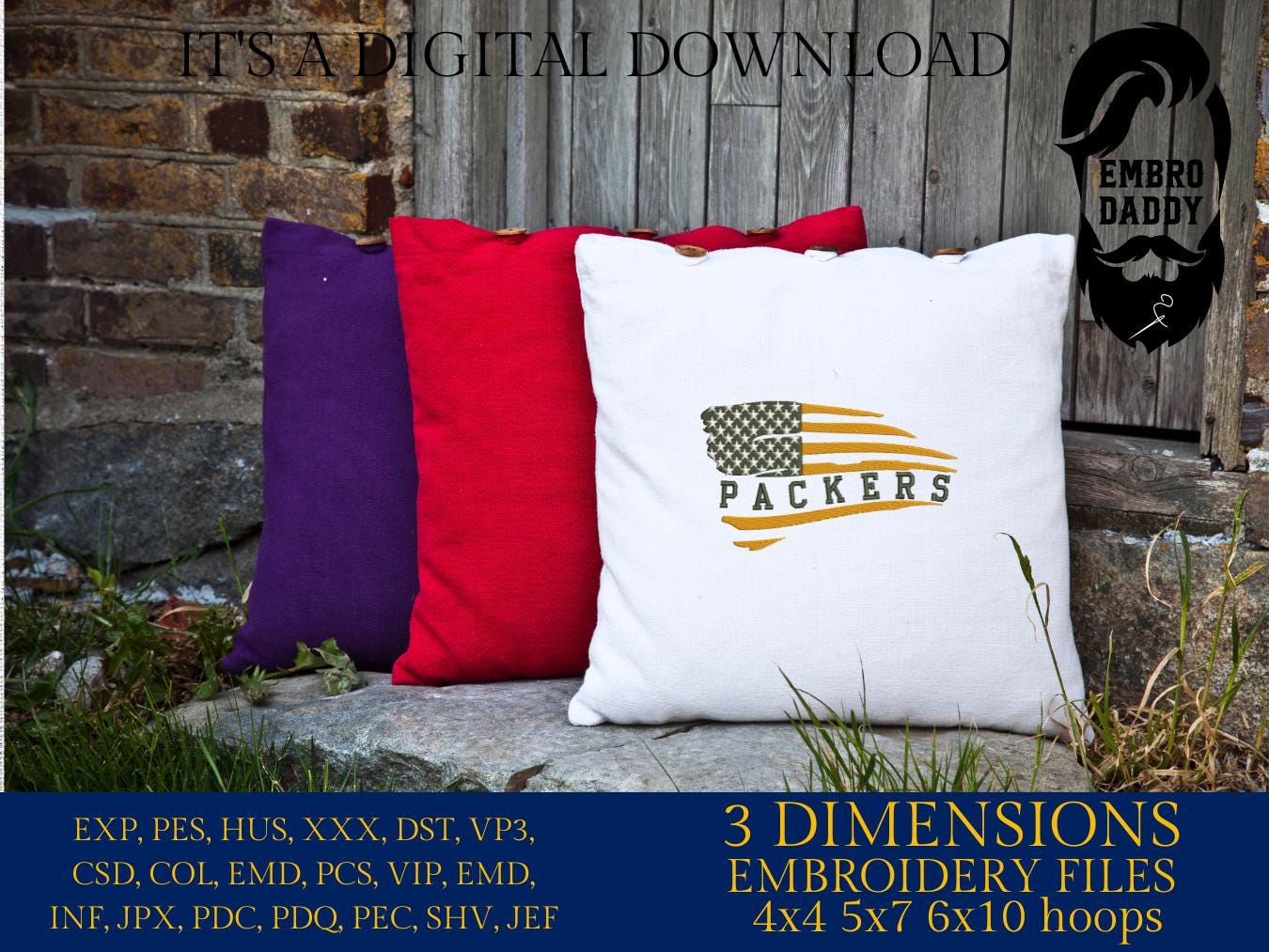 Machine Embroidery files, American Flag, football team, PES, dst, xxx hus & more