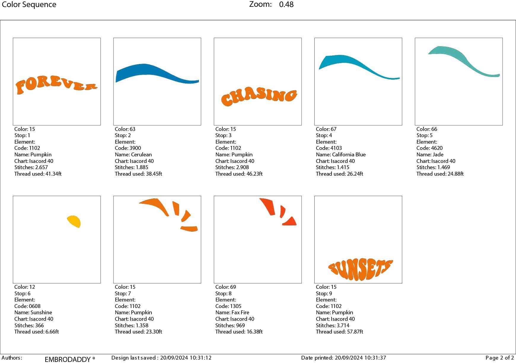 Machine Embroidery files, forever chasing sunset, weavy Design PES, xxx, hus & more