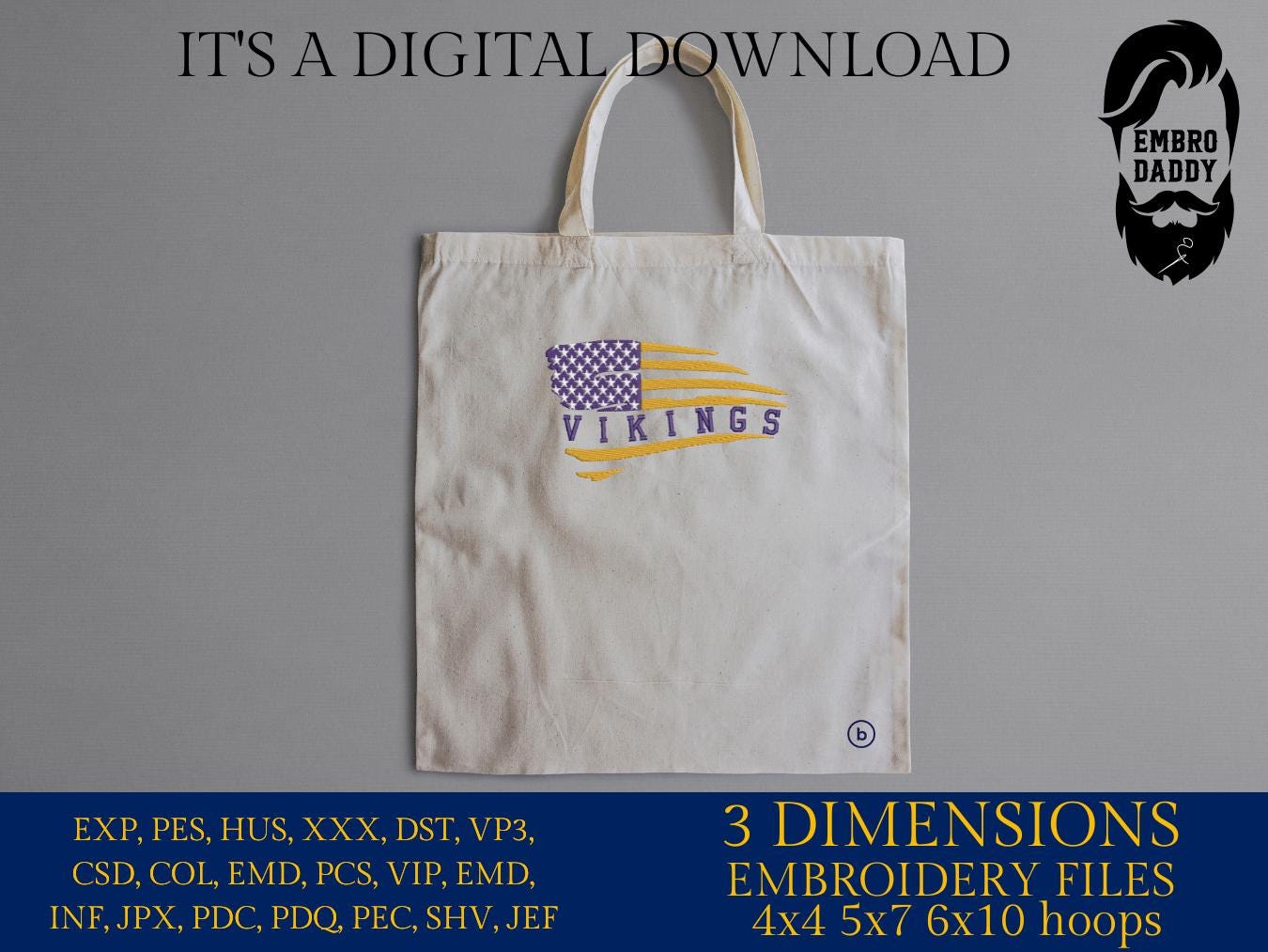Machine Embroidery files, American Flag, vikings, PES, dst, xxx hus & more