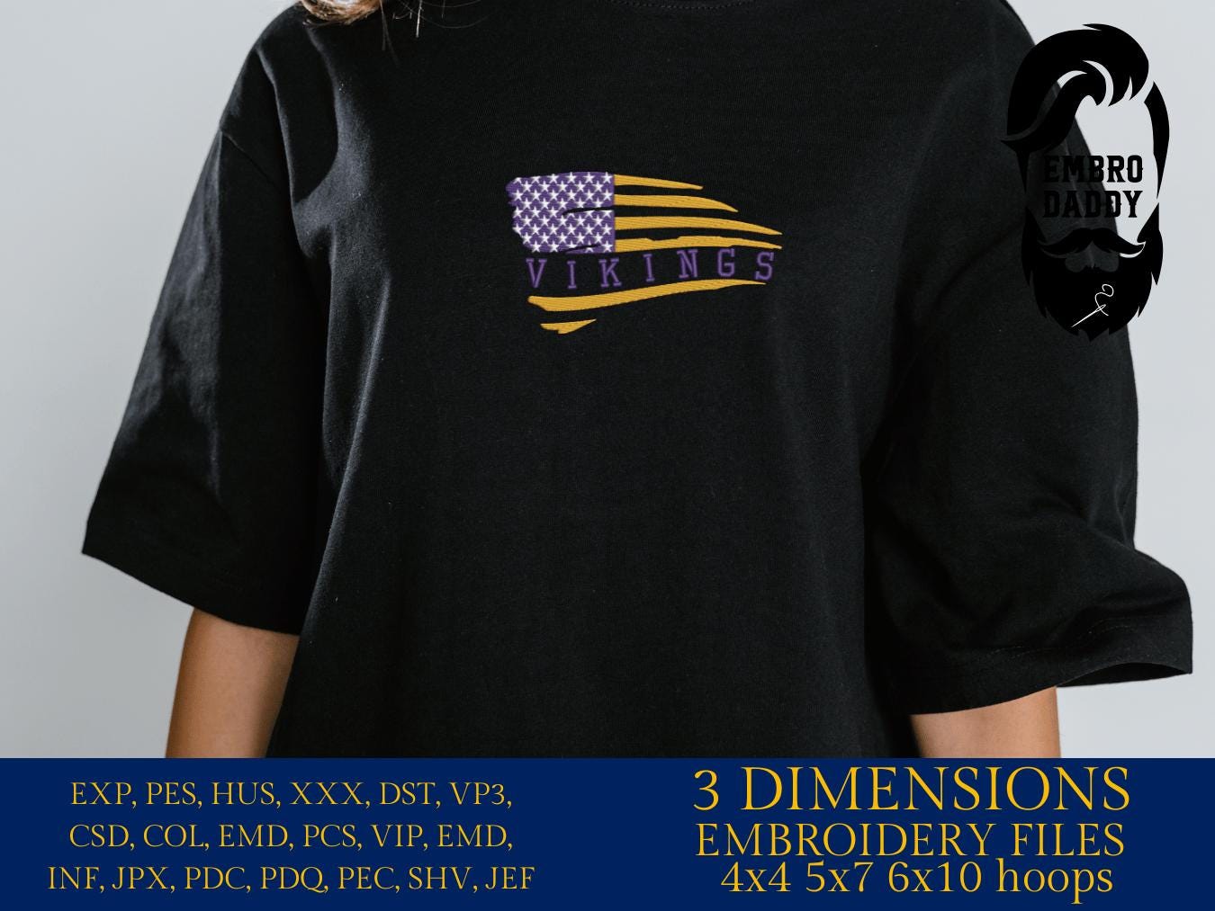 Machine Embroidery files, American Flag, vikings, PES, dst, xxx hus & more