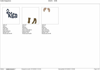 Machine Embroidery files, Colorado, big horns sheep, DST, PES, xxx hus & more,